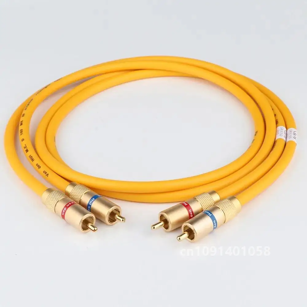 Van Den Hul VDH MC D102 MK III HYBRID RCA Interconnect Cable Wire with Gold Plated RCA Plug Hifi Audio RCA to RCA Extension Cord