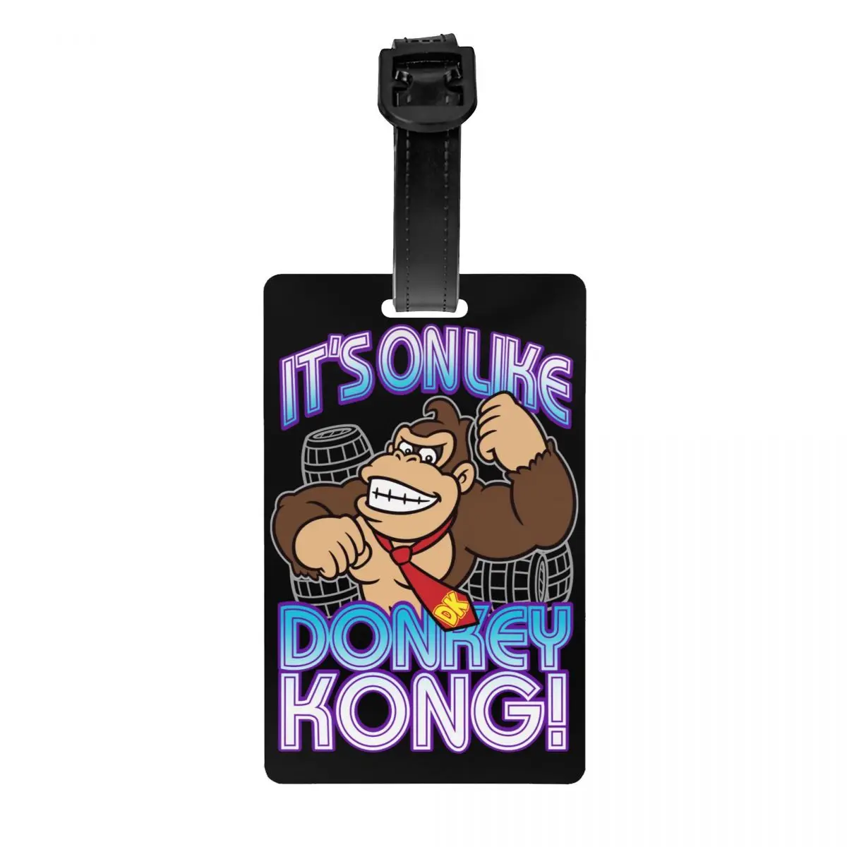 

It's On Like Donkey Kong Luggage Tags for Suitcases Funny Gorilla Baggage Tags Privacy Cover ID Label