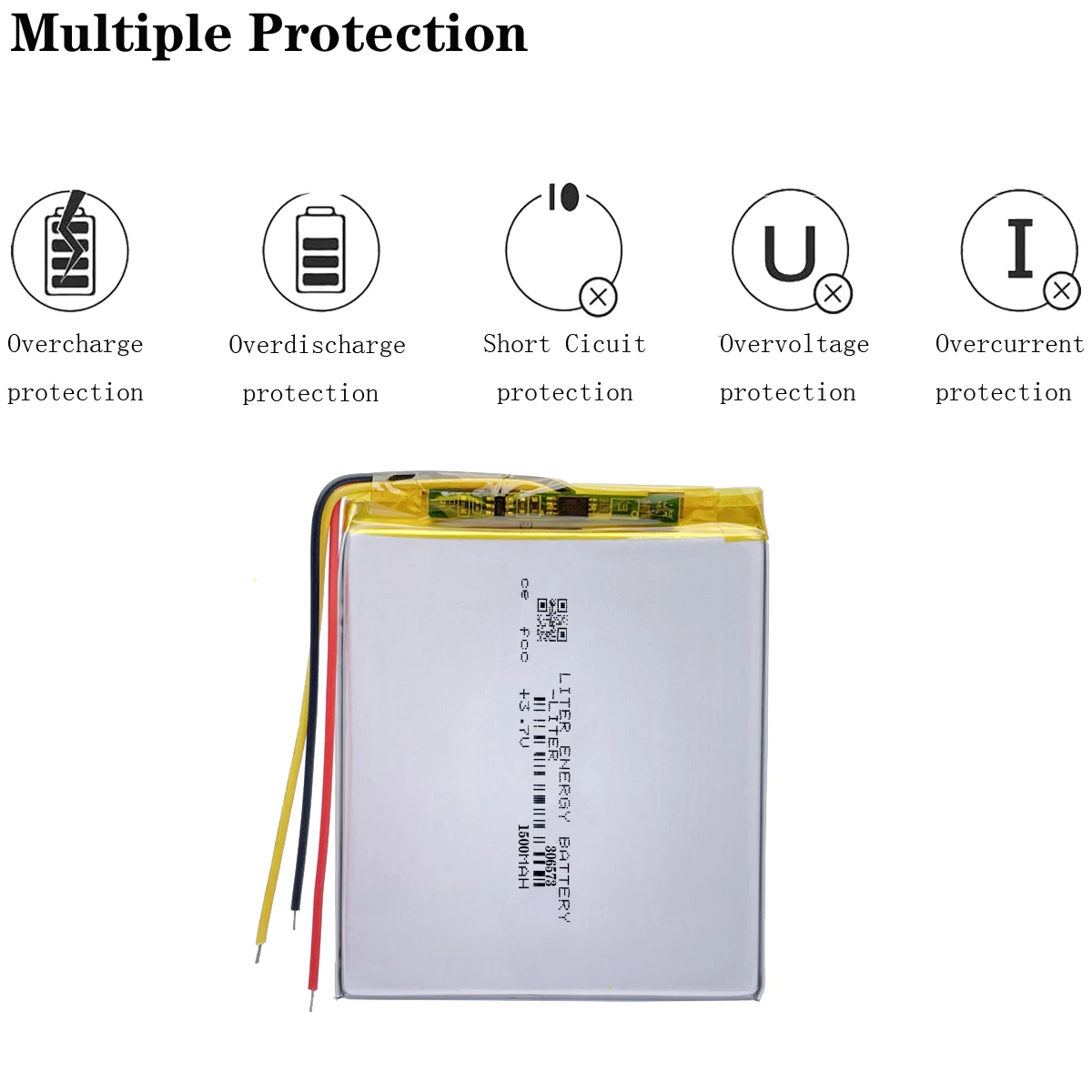 3 line 306573 3.7V 1500mAh Lithium Polymer LiPo cells power For PAD GPS Vedio Game E-Book Tablet PC Power Bank