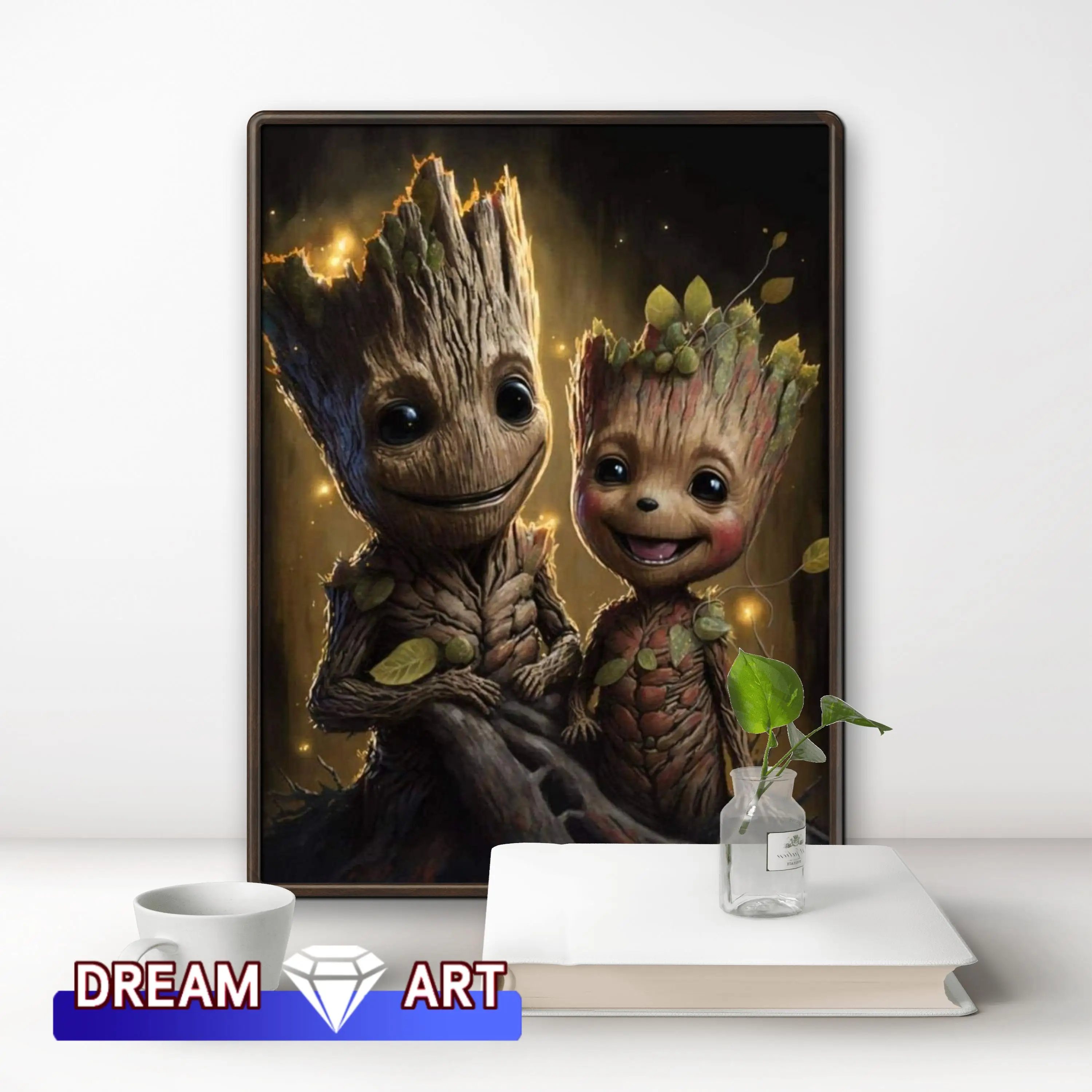 Groot Guardians of the Galaxy 5D DIY AB Drill Diamond Painting Marvel Pictures of Rhinestones Cross Stitch Mosaic Home Decor