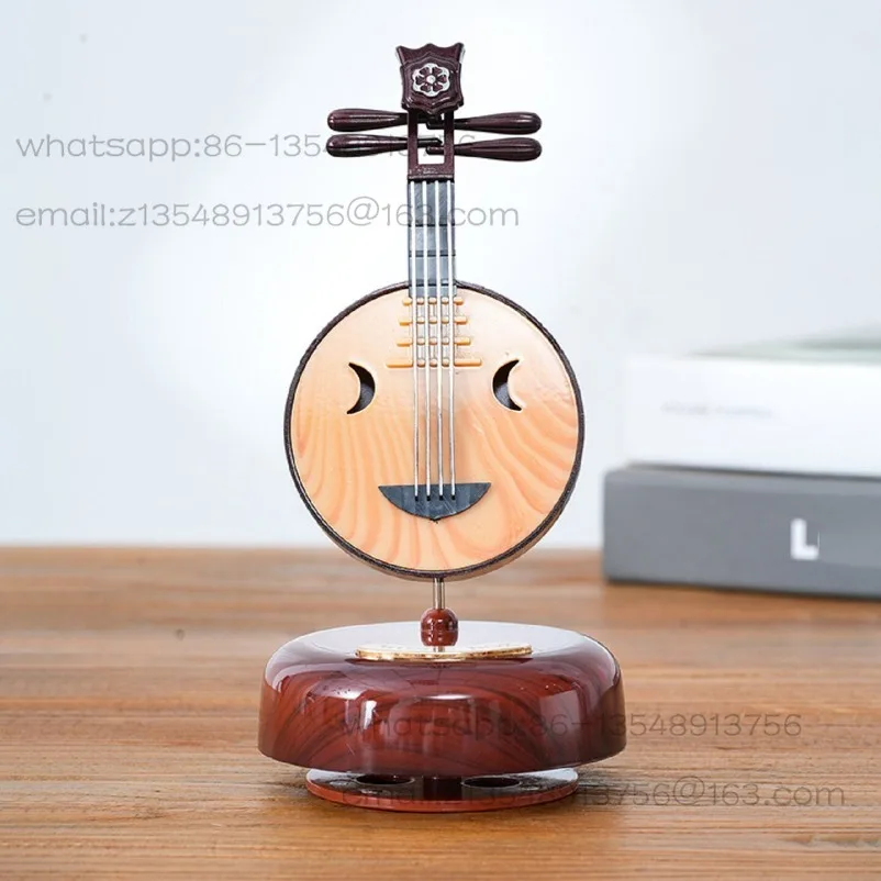 

Creative Classical Style Saxophone Harp Moon Piano Rotating Music Box Home Decoration Music Box Desktop Birthday Gift