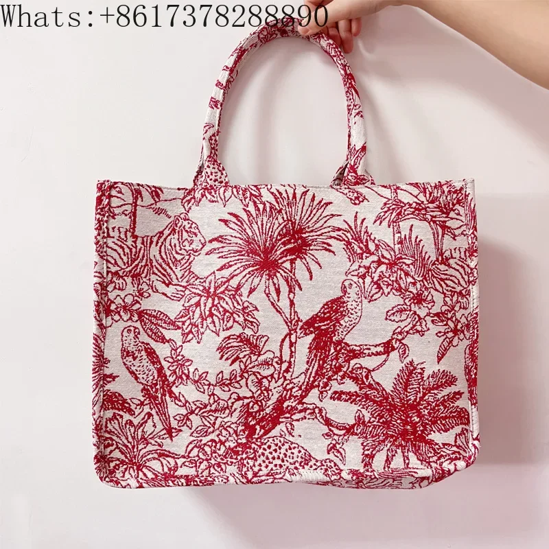 Women's Handbag Tiger Embroidered Tote Bag 2024 Cross border Guangzhou High Quality Commuting Pearl Shoulder Bag