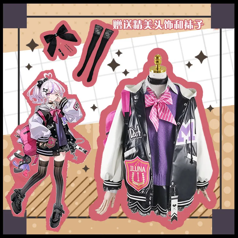 COSLEE Vtuber Nijisanji Maria Marionette EN ILUNA Half-anniversary Cosplay Costume Women Fashion Jacket Halloween Party Outfit