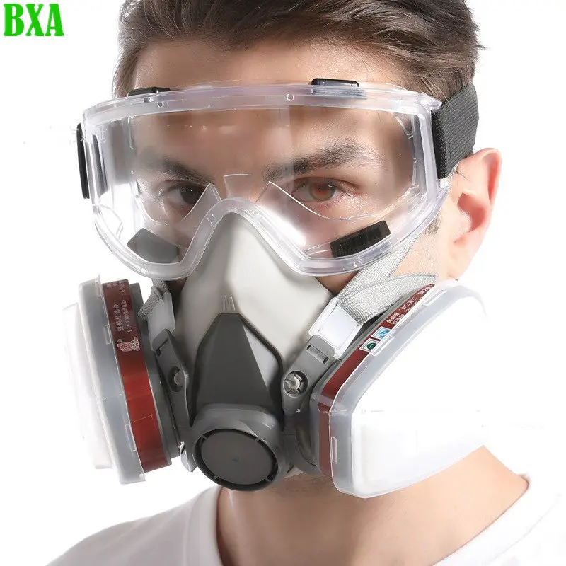 Filtr toksycznej pary BXA Respirator przemysłowy wielokrotnego użytku 6200 maska gazowa do malowania przeciw rozpylaniu opary organiczne chemicznych