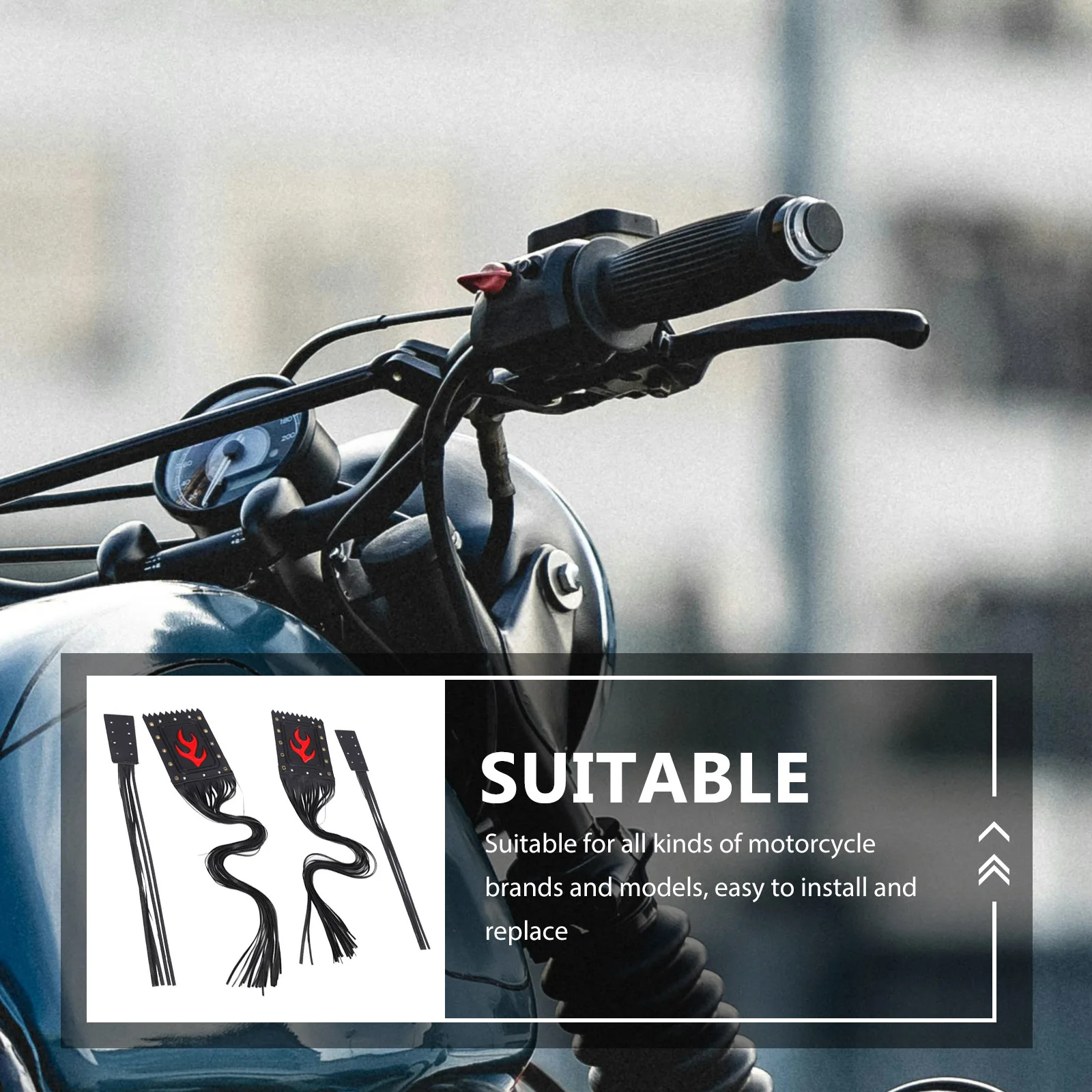 2pcs Motorcycle Handlebar Tassels Fringe For Brake Clutch Lever Streamers Motorbike Accessories Motorcycle Supplies