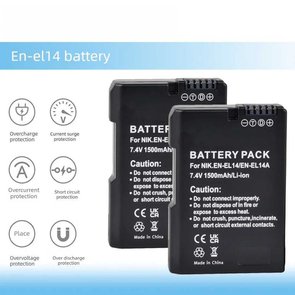 EN-EL14a EL14 CAMERA BATTERY EN-EL14 For Nikon P7000 P7100 P7800 P7700 D3100 D3200 D3300 D3400 D3500 D5600 D5100 D5300 2050mAh