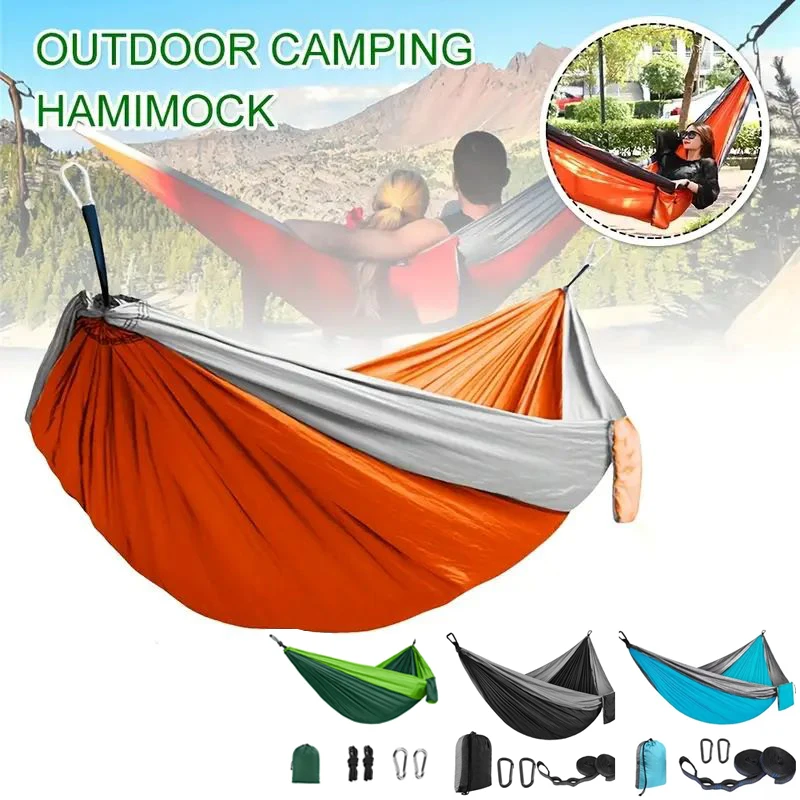 Lightweight and Portable Camping Hammock with Storage Bag and Tree Rope Suitable for Hiking Beach Backpacking Outdoor Leisure