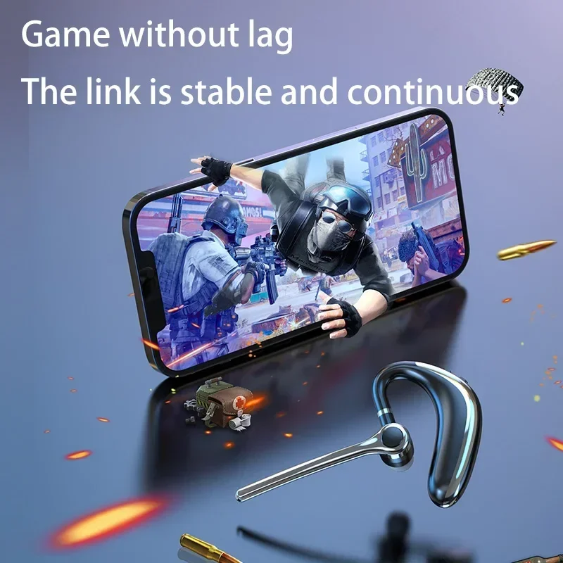 Fone de ouvido sem fio bluetooth fones com microfone enc cancelamento ruído handsfree falando fone negócios auriculares condução