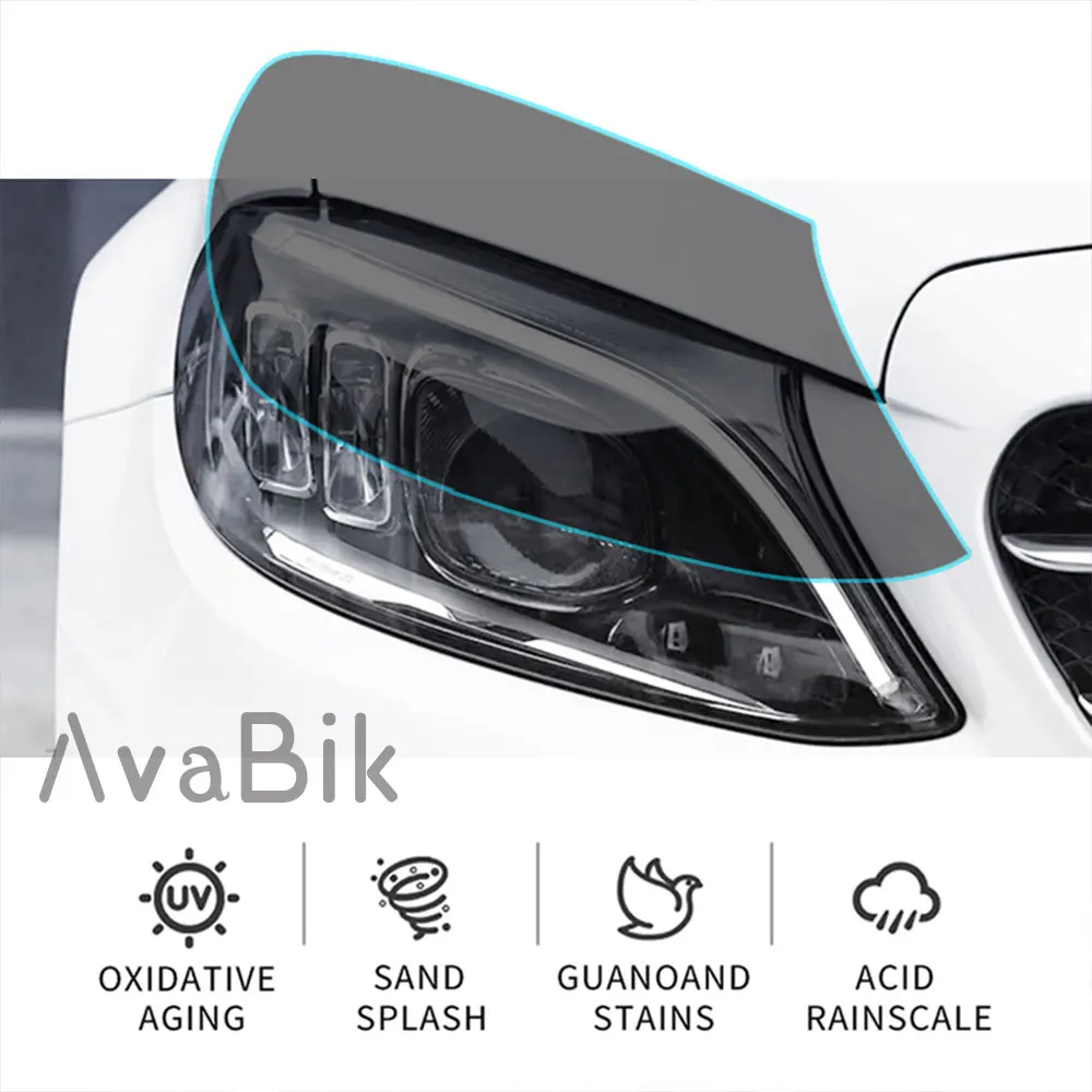 

Vinyl Wrap Car matte film for Headlight film Protection Smoked Black Car Sticker TPH Film, tpu car exterior ppf light tint film