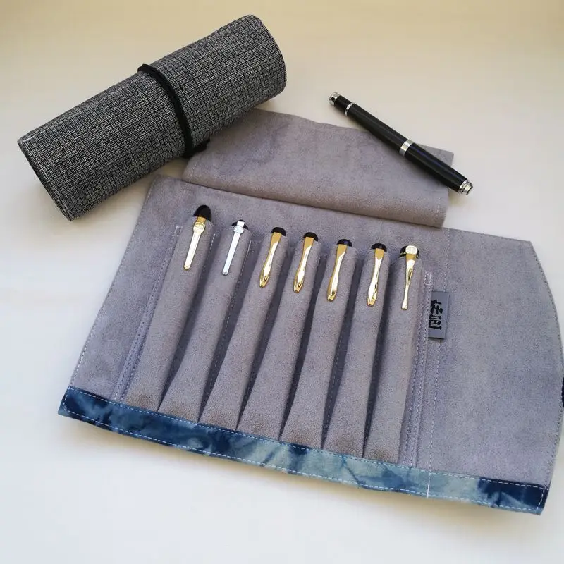 

Pencil Pouch Vintage Roll Bagroll Pencil Case Kawaii Pencil Pouch Case Pencil Bag 7-hole Pack