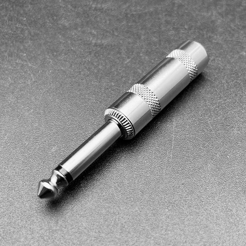 12Pcs Straight Audio Cable Mono 6.35 Audio 1/4' Mono Plug Straight Metal Guitar  and Effect Patch Cable Plug