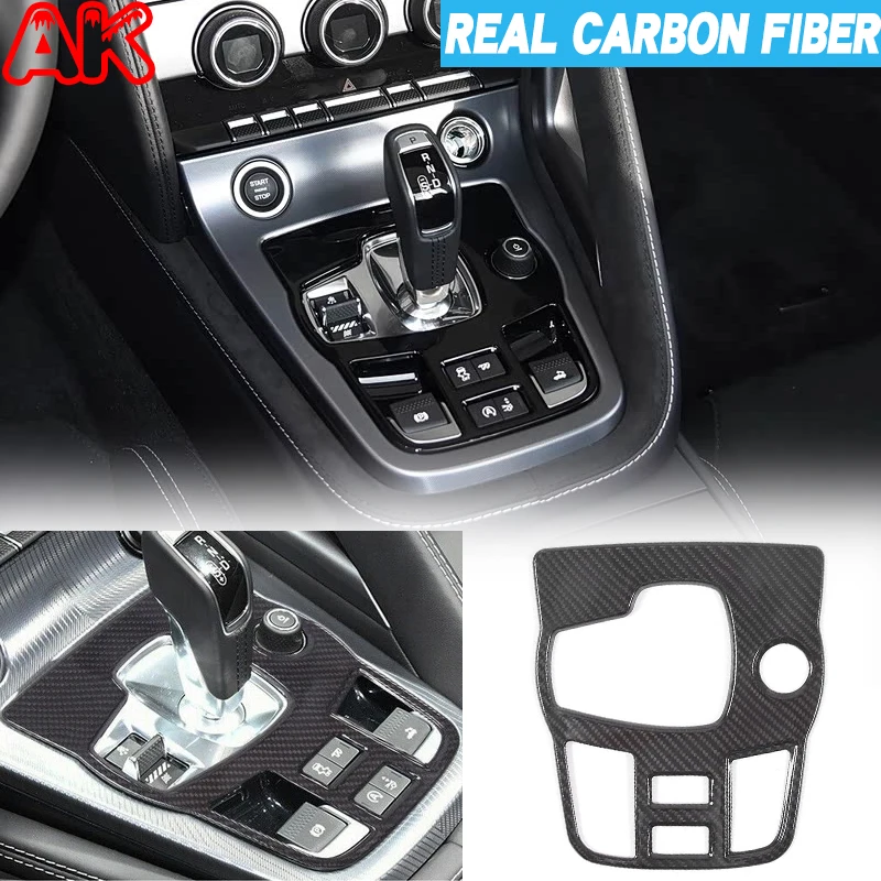 For Jaguar F-TYPE 2013-2026 Convertible Version Real Carbon Fiber Car Gear Shift Panel Cover Trim Car Interior Accessories