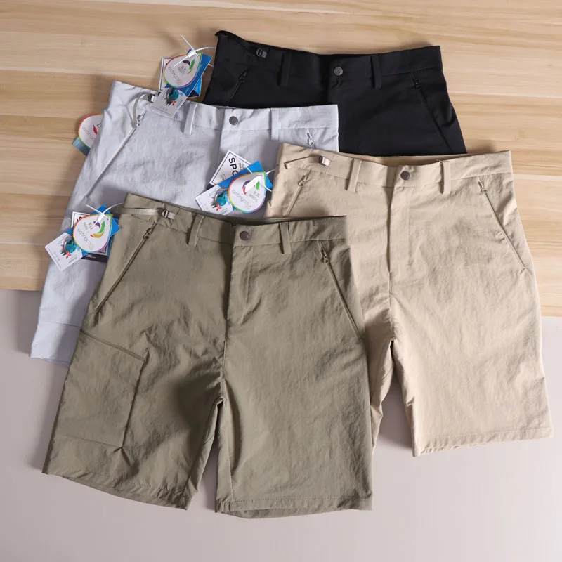 

Lightweight Breathable Qui Dry Ice Sensation Outdoor Hiking orts Men's Summer Casual Faion Straight Leg Five ket Pants