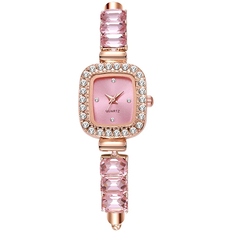 Nova moda feminina relógios de pulso de quartzo senhoras pull-out diamante cravejado pulseira relógio de presente de luxo dropshipping