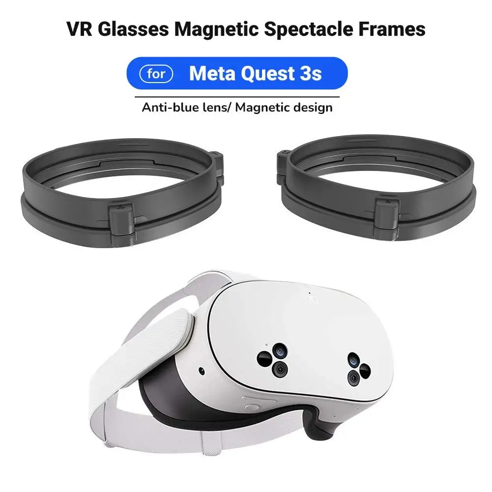 For Meta Quest 3s VR Glasses Magnetic Anti Blue High-Definition Glasses Magnetic Glasses Frame VR Prescription Lenses