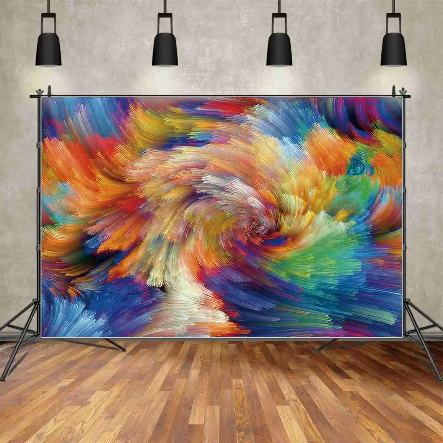 Фон для фотосъемки с абстрактными радужными цветными линиями украшение на заказ цветные яркие дымчатые облака сценические фотофоны для студийной фотосъемки