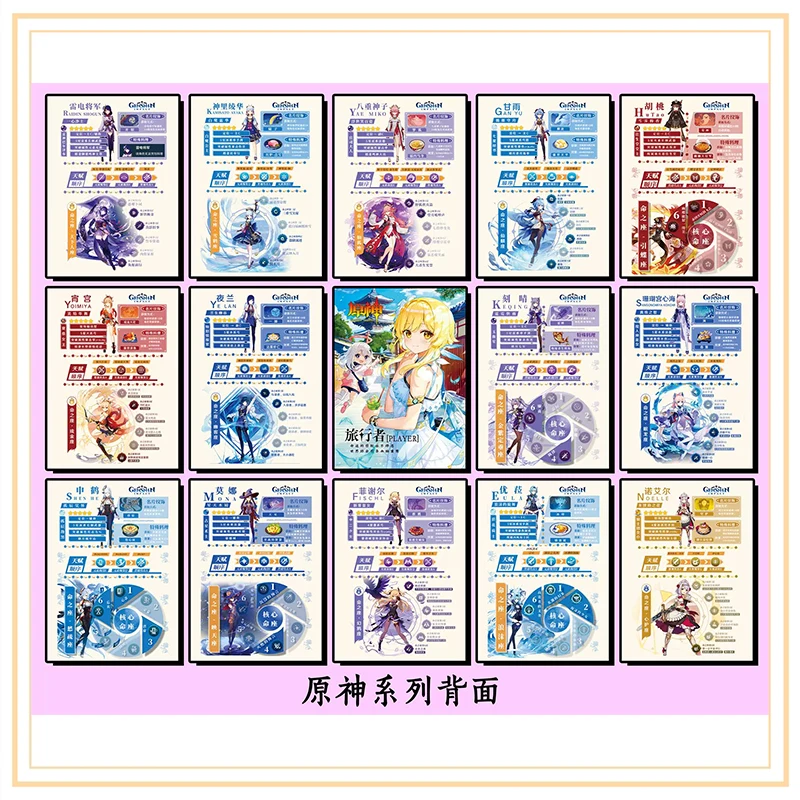 DIY Genshin Impact FGO Collection card Raiden Shogun Keqing Anime characters Bronzing flash card Cartoon toys Christmas gift