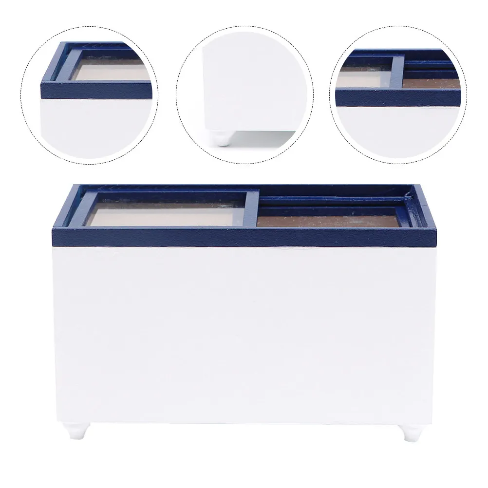 

Mini Freezer Simulation Play Fridge Realistic Freeze Unit for Miniature Kitchen House Furniture Children Creative Imaginative