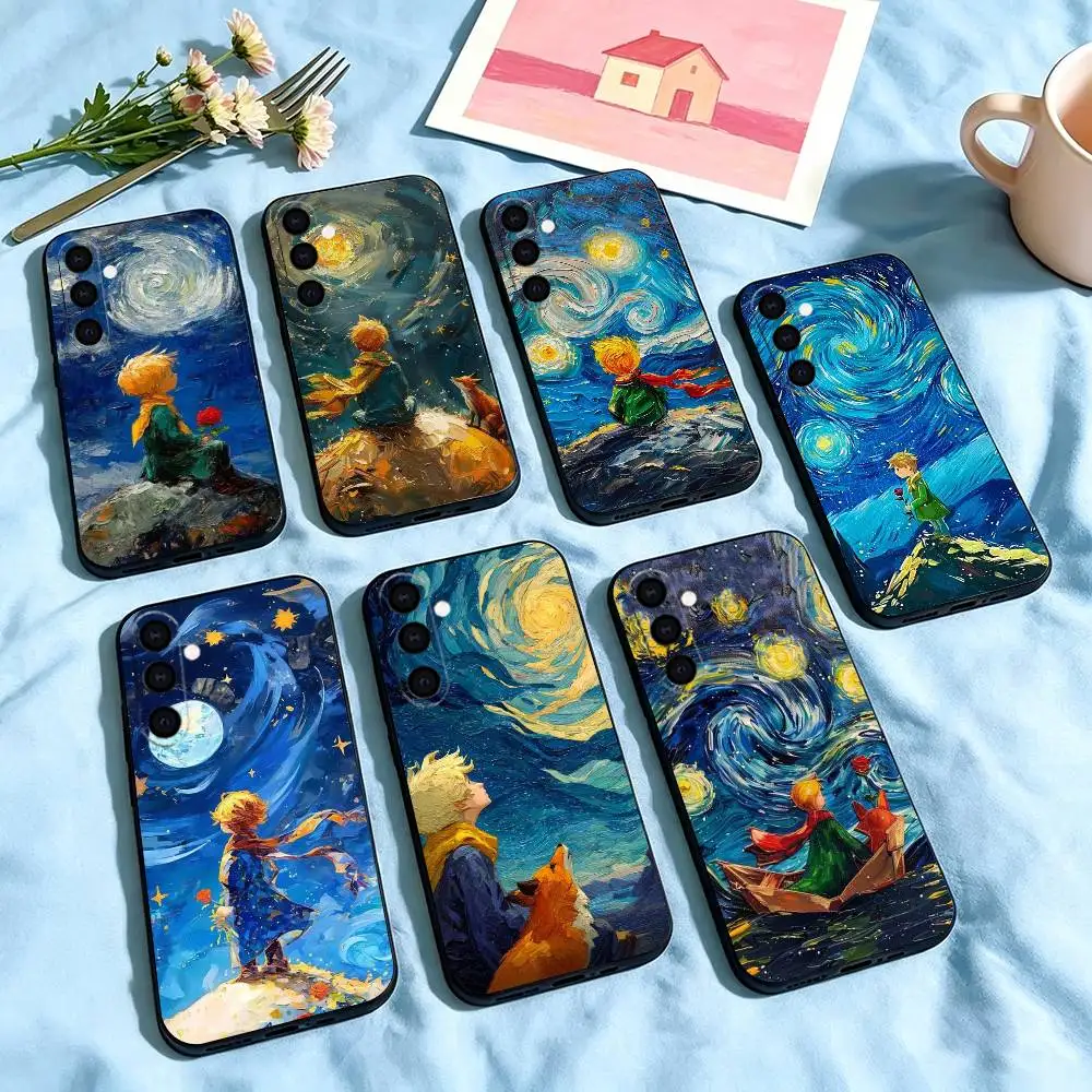 Classic L-Little P-Prince-p Oil painting  Phone Case For Samsung Galaxy A73,A72,A71,A70,A53,A52,A51,Others Soft Black Cover
