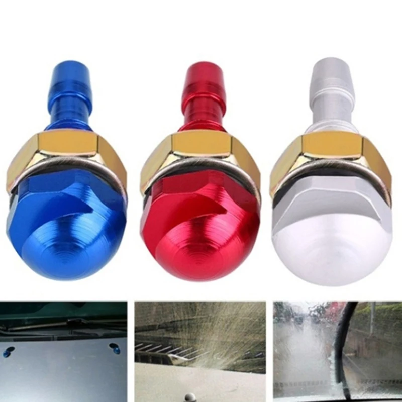 

2Pcs Fan-Shaped Car Cleaning Universal Washer Bonnet Front Windshield Water Sprayer Auto Wiper Jet Nozzle