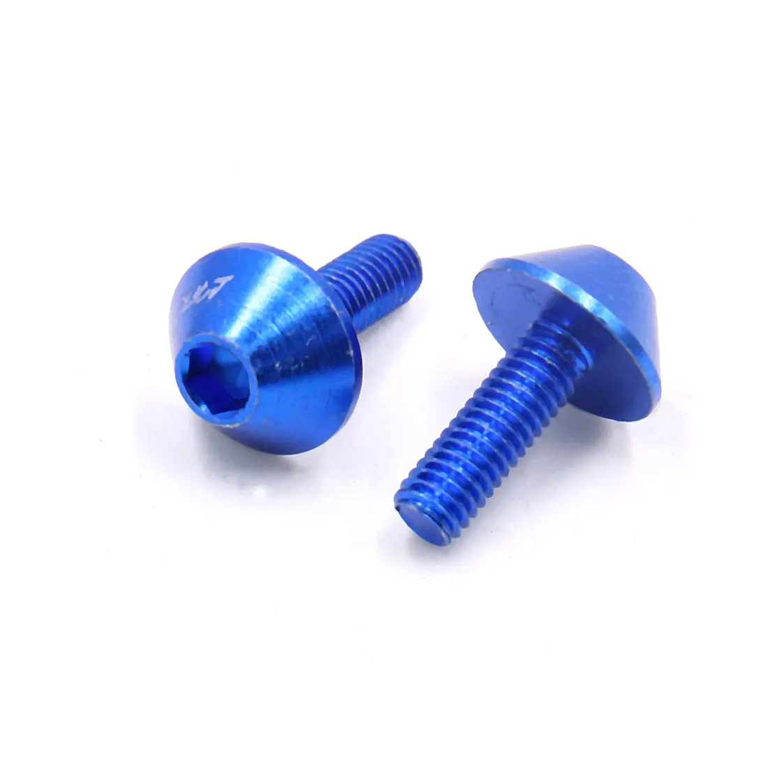 Uxcell 4/6/8/10pcs M6x15 Blue Yellow Aluminum Alloy Motorcycle Hex Socket Head Bolts Screws Car Replacement Universal parts