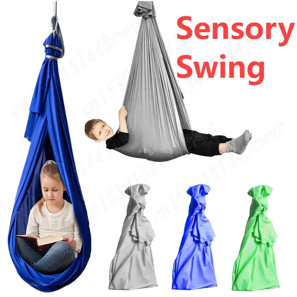 Indoor Yoga Suspension Beds Sensory Swing Elastic Therapy Swing Adjustable Swing Therapy Cuddle Swing Calming Compression