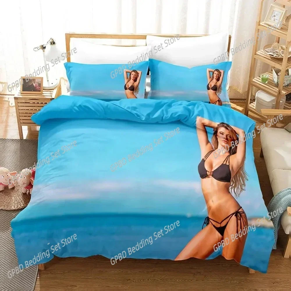 

New 3D Print Bikini Beauty Bedding Set Single Twin Double Queen King Cal King Size Bed Linen Set