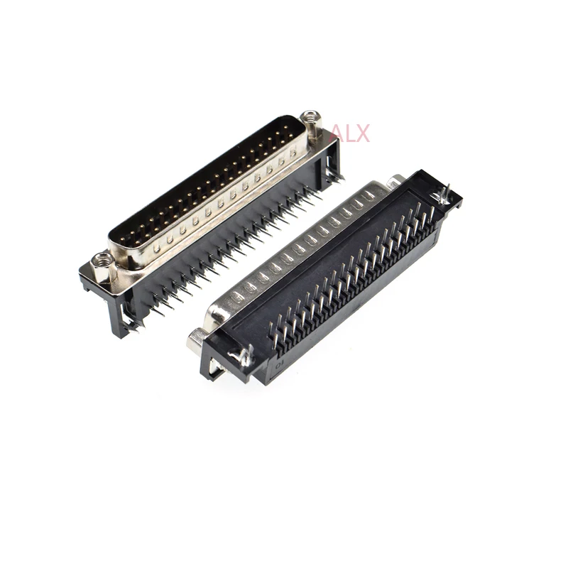 2pcs Dr37 male/female Pcb Mount Serial Port Connector Right Angle d-sub Com Connectors 37pin plug/socket 37p For Pcb Board