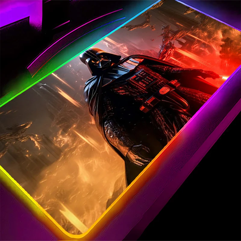 

Popular LED Mouse pad Computer Laptop Anime Keyboard RGB Mouse Mat Starship Large Mousepad Keyboards Gamers Backlight Desk Mat