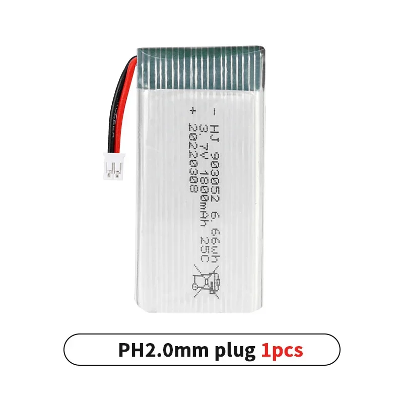 1800mAh 25C 903052 بطارية قابلة للشحن ل Syma X5SW X5SC X5C H5P أجهزة الاستقبال عن بعد أجزاء الملحقات
