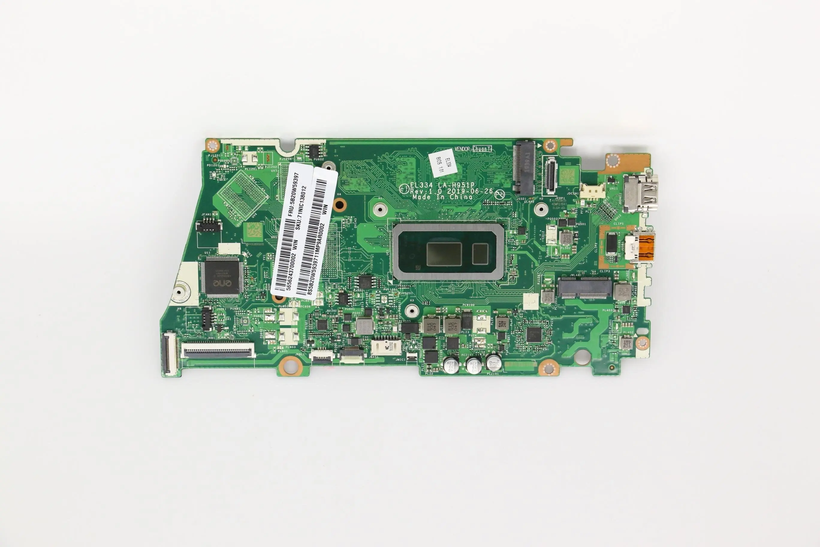 New SN LA-H951P FRU 5B20W59397 compatible CPU I310110U I510210U I710510U UMA DRAM 8G 16G S340-13IML Laptop ideapad motherboard