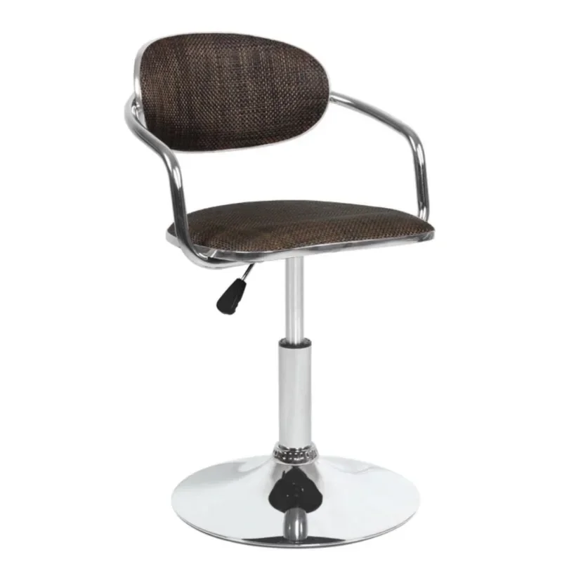 Silla de mediados de siglo con respaldo para Bar, Tabouret de plástico, diseño de cafetería, bancos, muebles antiguos de hierro alto, sillas