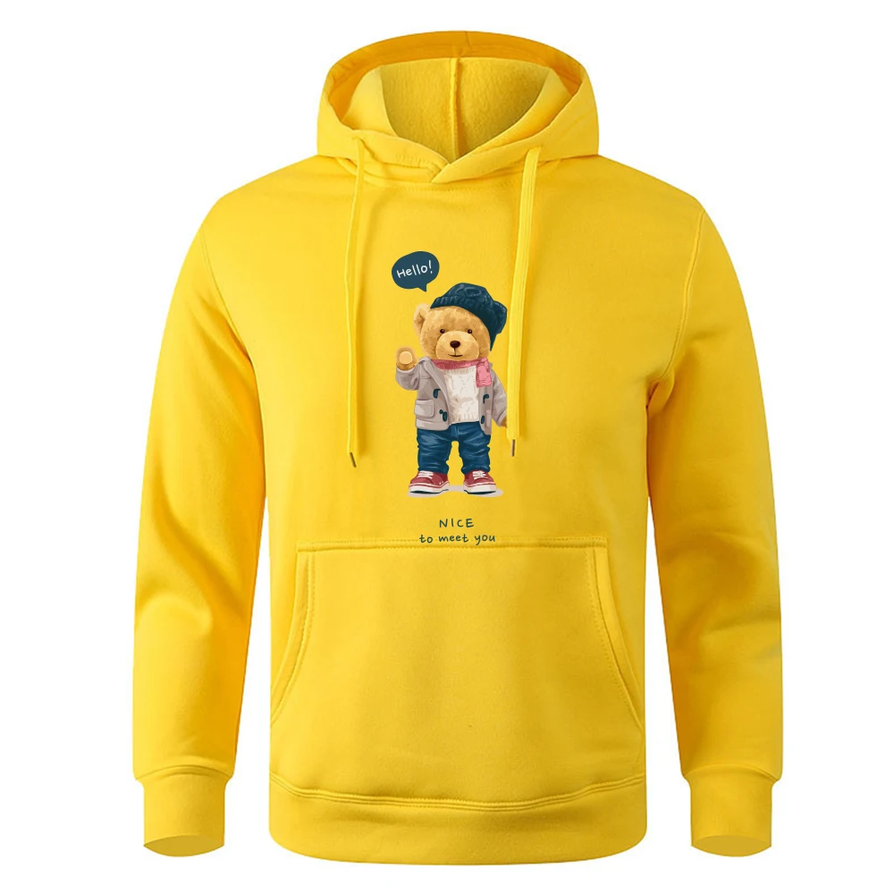 

Brand New Male Sweatshirts Skull Hoodie Cartoon Cute Bear Design Hoodies Autumn Sportswears Long Sleeve Fleece Funny Clothes