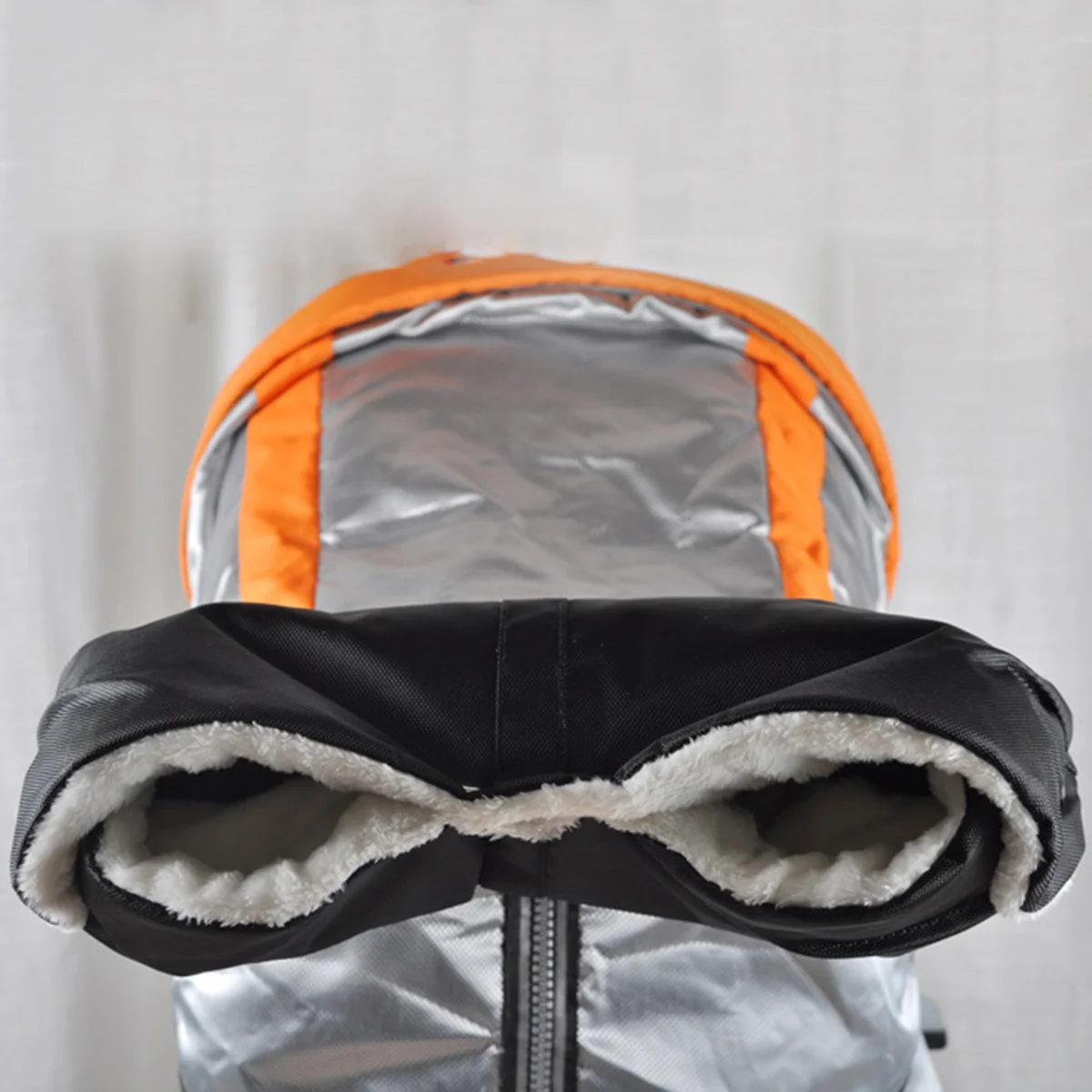 

Baby Pram Glove Black Winter Warmer Stroller Hand Muff Windproof Clutch Handle Glove Cold Weather Pram Hand Muff