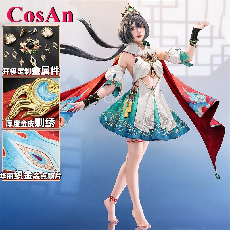 CosAn Game Honkai: Star Rail Yunli Cosplay Costumes Gorgeous Elegant Combat Uniforms Dress Halloween Party Role Play Clothing