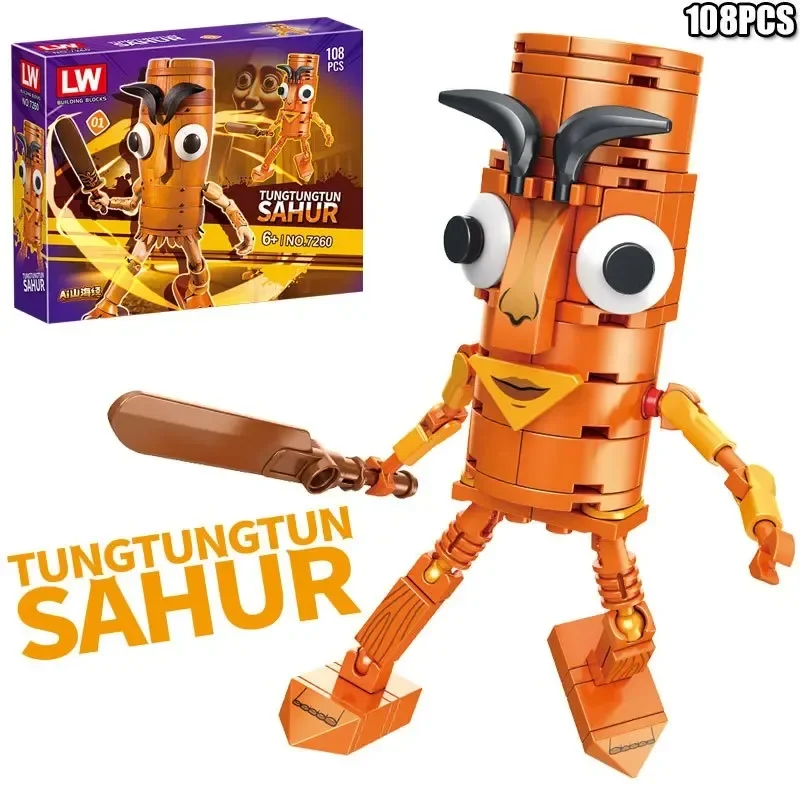 

Tung^Tung Sahur ‌ Фигурка Блок Игрушка *Tralalero Tralala ‌ ,LiriLi* Larlla ‌ ， ‌ Boneca Ambalam ‌ Фигурка Игрушки Строительство^ Блоки Подарочные Слепой