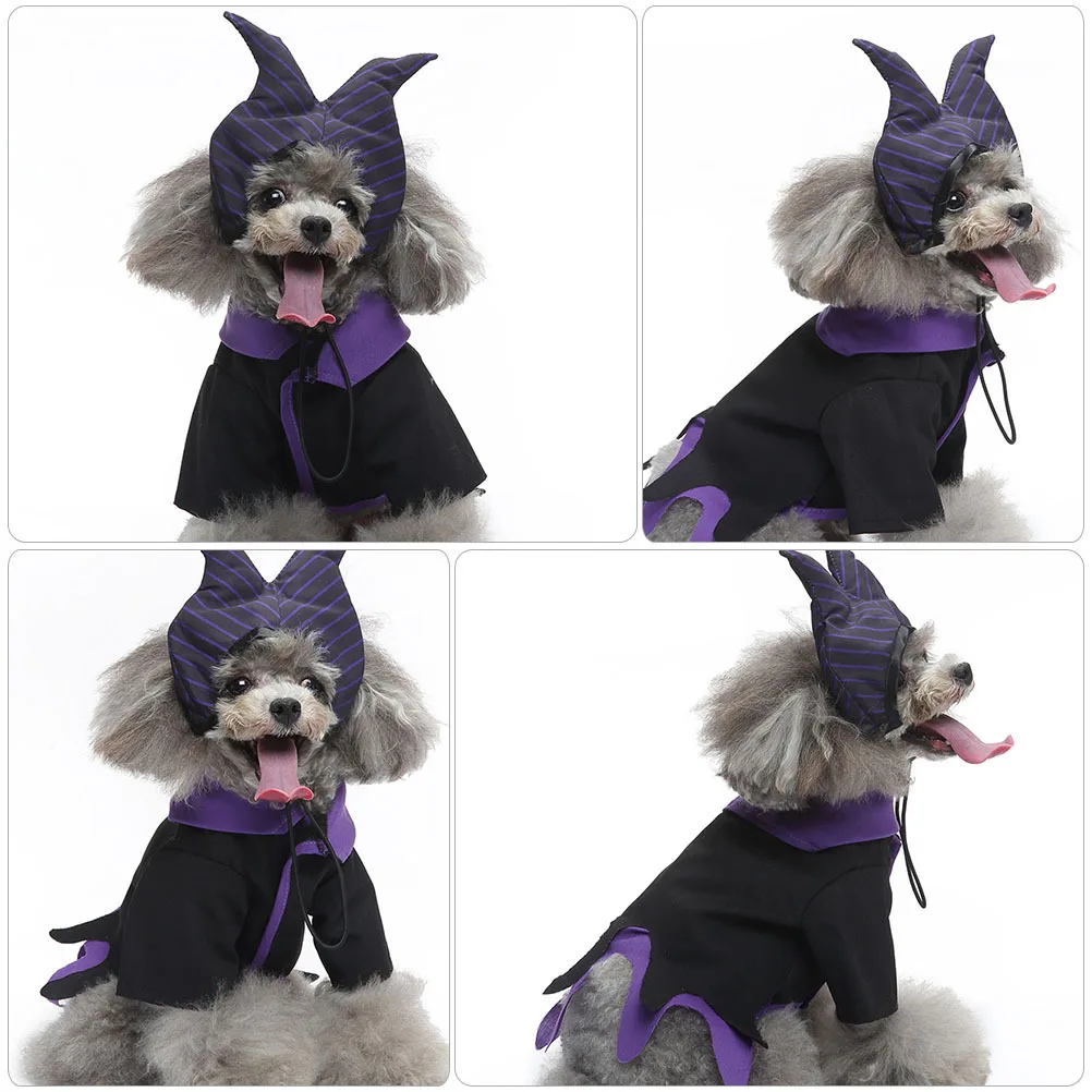 

1Set Halloween Witch Dog Costume Stylish Cosplay Clothes Comfortable Pet Outfit Party Dog Clothes Puppy Witch Cosplay Prop