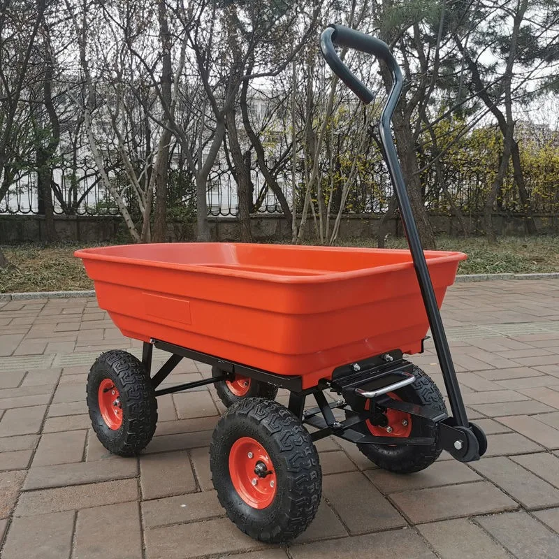 Remolque manual de cuatro ruedas, compras en casa, entrega urgente, camión de camping, cubo basculante para tirar del camión, venta de carritos de flores