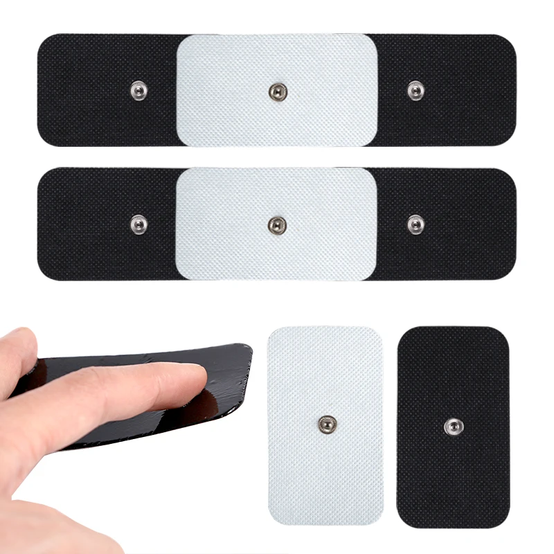 Self-Adhesive Snap Electrode Pads Reusable Massager Gel Muscle Stimulator Massage Patches for Therapy and Fitness, 10 PCs 20PCs