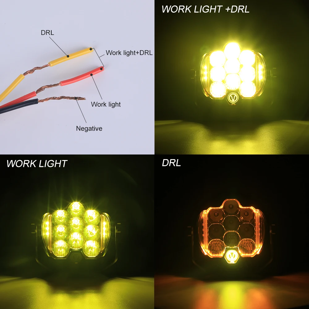 5 بوصة Led أضواء العمل 24 فولت 12 فولت المصابيح الأمامية 50 واط LED ضوء العمل للسيارات دراجة نارية شاحنة قارب جرار مقطورة الطرق الوعرة #4