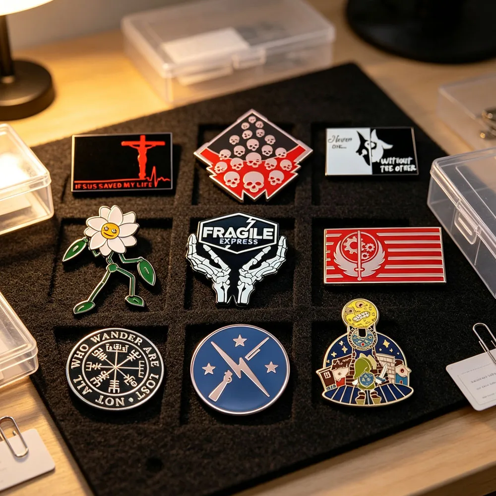 Cartoon Periphery Enamel Pin Hero Gamer Logo Badge Gothic Dark Metal Brooch Backpack Accessory Lapel Pin Fashion Jewelry Gift