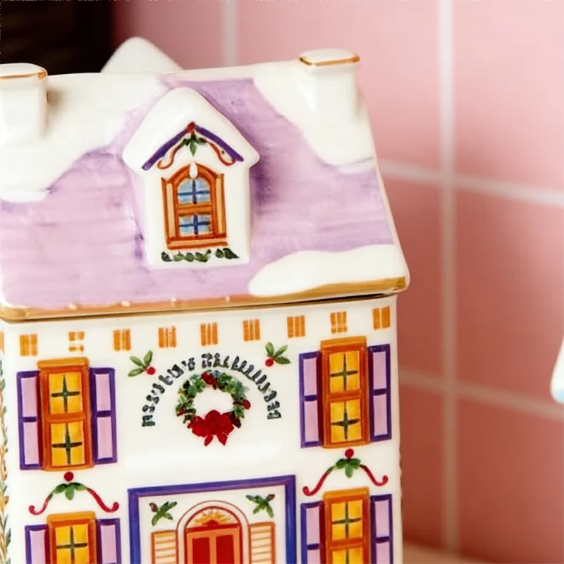 Gingerbread House Style Storage Jar For Storing Spices Candies Baked Goods And As A Gift With Both Storage Decorative Functions