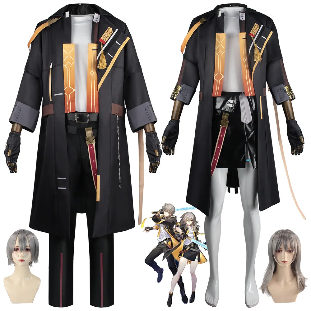 

Trailblazer Stelle Cosplay Costume Honkai Star Rail Wig Anime Two Dimensional Suit Halloween Costumes Men Game
