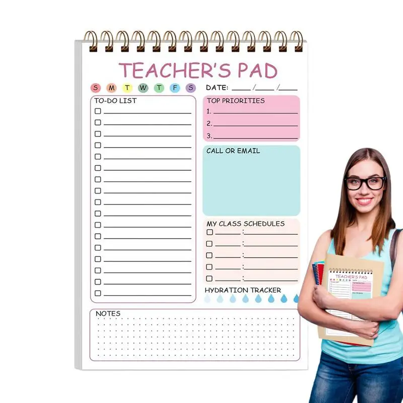 

Teacher Notepads Teacher Checklist Notebook 50 Sheets Cute Memo Daily Planner 5.8 X 8.3inch Must Haves Stationery For Classroom