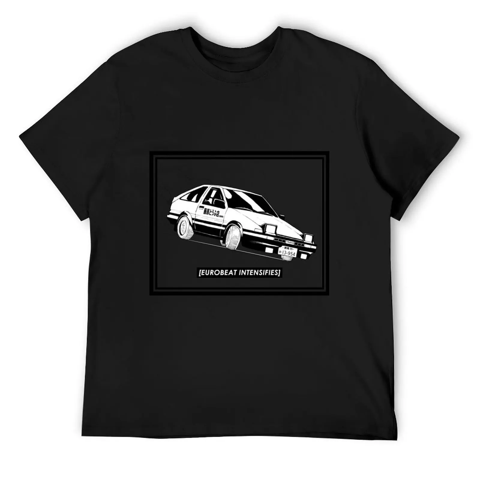 Eurobeat Intensifies Ae86 Kansei Dorifto Initial D Car T-Shirt man clothes mens cotton t shirts