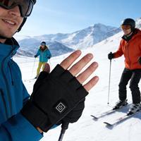 Heated Winter Gloves Touchscreen Fingerless Warm Outdoor Sport USB Heating Fingerless Gloves For Men Women Youth Teens Athletes
