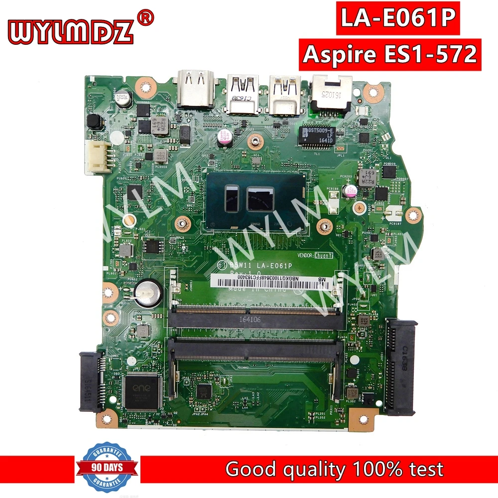 

LA-E061P With i3-6006U CPU Notebook Mainboard For Acer Aspire ES1-572 EXTENSA 2540 Laptop Motherboard 100% Tested OK