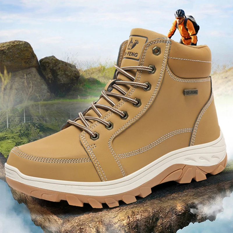 2025 New Men's Outdoor Hiking Shoes Wear Resistant Anti Slip Hiking Shoes Elite Foot Protection Outdoor Sneakers Boots