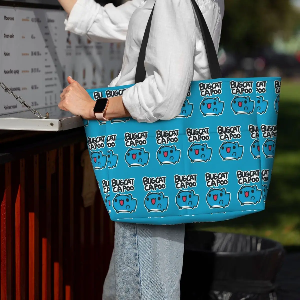 Comic Cat Bugcat Capoo Bug Cat Beach Tote Bag Sport Gym Yoga Duffle Large Tote Bag Women Travel Bag Fitness bag