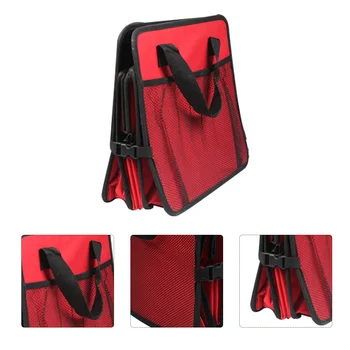 자동차 트렁크 정리함 화물 컨테이너, 다기능 컨테이너, 빨간색 보관함, 60x31cm